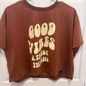 ACTIV Lifestyle Co. Good Vibes Thick Thighs Boxy Crop Tee